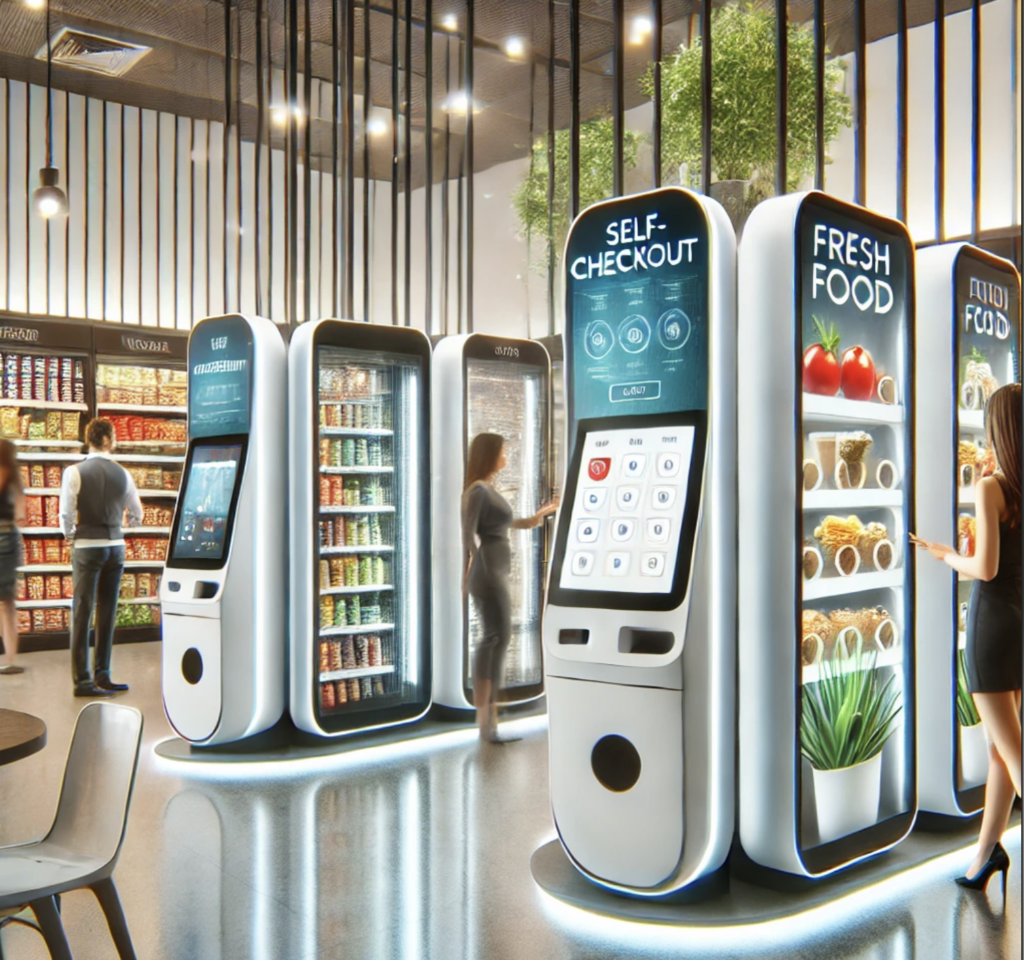 images of automated retail kiosks